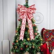 Farmhouse Wreath, Christmas Bow Festival Bows Antenna Bowknot For DIY Crafts Tree Decoration Hanging